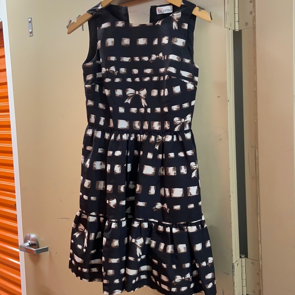 Red Valentino Black Bowl Sleeveless Dress